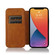 iPhone 13 Strong Magnetic Closure PU + TPU Leather Case with Card Slots & Holder - Khaki