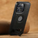 iPhone 13 Suteni G2 Magsafe Oil Wax Leather Back Phone Case with Holder - Black