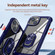 iPhone 13 TPU + PC Lens Protection Phone Case with Ring Holder - Blue