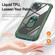 iPhone 13 TPU + PC Lens Protection Phone Case with Ring Holder - Green