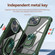 iPhone 13 TPU + PC Lens Protection Phone Case with Ring Holder - Green