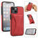 iPhone 13 Ultra-thin Shockproof Protective Case with Holder & Metal Magnetic Function - Red