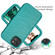 iPhone 13 Wave Pattern 3 in 1 Silicone + PC Shockproof Protective Case - Dark Sea Green