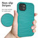 iPhone 13 Wave Pattern 3 in 1 Silicone + PC Shockproof Protective Case - Dark Sea Green