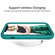 iPhone 13 Wave Pattern 3 in 1 Silicone + PC Shockproof Protective Case - Dark Sea Green