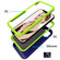 iPhone 13 Wave Pattern 3 in 1 Silicone + PC Shockproof Protective Case - Navy+Olivine