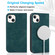 iPhone 13 Wireless Charging Magsafe Leather Phone Case - Blue