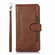 iPhone 13 Wristband Card Slot Leather Phone Case - Coffee