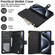 iPhone 13 YM016 Rhombic Zipper Card Wallet Leather Phone Case with Lanyard - Black