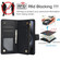 iPhone 13 YM016 Rhombic Zipper Card Wallet Leather Phone Case with Lanyard - Black