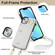 iPhone 13 Zipper Card Bag Phone Case with Dual Lanyard - White