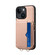 iPhone 13 Zipper Card Slot Phone Case - Pink