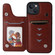 iPhone 13 mini Butterfly Embossing Pattern Shockproof Phone Case - Brown