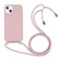 iPhone 13 mini Candy Colors TPU Protective Case with Lanyard - Rose Gold