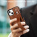 iPhone 13 mini Crazy Horse Texture Shockproof TPU + PU Leather Case with Card Slot & Wrist Strap Holder - Brown
