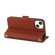 iPhone 13 mini Cross Texture Lanyard Leather Phone Case - Brown