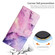 iPhone 13 mini Crossbody Painted Marble Pattern Leather Phone Case - Purple