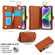iPhone 13 mini Crossbody Ring Multifunctional Wallet Leather Phone Case - Brown