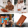 iPhone 13 mini Crossbody Ring Multifunctional Wallet Leather Phone Case - Brown