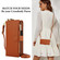 iPhone 13 mini Crossbody Ring Multifunctional Wallet Leather Phone Case - Brown