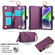 iPhone 13 mini Crossbody Ring Multifunctional Wallet Leather Phone Case - Dark Purple