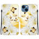 iPhone 13 mini Crystal Texture Colored Drawing Leather Phone Case - Gold Butterfly Epiphyllum