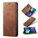 iPhone 13 mini Denim Texture Casual Style Horizontal Flip Leather Case with Holder & Card Slots & Wallet - Brown