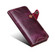 iPhone 13 mini Denior Oil Wax Cowhide Magnetic Button Genuine Leather Case - Purple