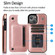 iPhone 13 mini Double Buckle Shockproof PU Protective Case with Card Slots & Holder iPhone 13 Mini - Rose Gold