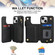 iPhone 13 mini Double Flap Zipper RFID Leather Phone Case with Short Lanyard - Black