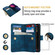 iPhone 13 mini Dream 9-Card Zipper Wallet RFID Leather Phone Case with Lanyard - Blue