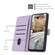 iPhone 13 mini Embossed Kitten Phone Leather Case with Lanyard - Purple