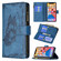 iPhone 13 mini Flying Butterfly Embossing Pattern Zipper Horizontal Flip Leather Case with Holder & Card Slots & Wallet - Blue