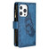 iPhone 13 mini Flying Butterfly Embossing Pattern Zipper Horizontal Flip Leather Case with Holder & Card Slots & Wallet - Blue