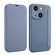 iPhone 13 mini Imitate Liquid Skin Feel Leather Phone Case with Card Slots - Grey