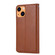 iPhone 13 mini Knead Skin Texture Horizontal Flip Leather Case with Photo Frame & Holder & Card Slots & Wallet - Brown