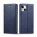 iPhone 13 Mini LC.IMEEKE RFID Anti-theft Leather Phone Case - Blue