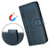 iPhone 13 mini Line Splicing Buckle Retro Leather Phone Case - Dark Blue