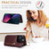 iPhone 13 mini Litchi Texture Zipper Double Buckle Card Bag Phone Case - Maroon Red