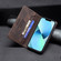 iPhone 13 mini Magnetic RFID Blocking Anti-Theft Leather Case with Holder & Card Slots & Wallet - Brown