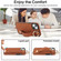 iPhone 13 mini Non-slip Full Coverage Ring PU Phone Case with Wristband - Brown