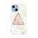 iPhone 13 mini Oil Embossed 3D Drawing Leather Phone Case - Triangular Marble