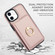 iPhone 13 mini RFID Anti-theft Card Ring Holder Phone Case - Rose Gold