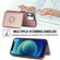 iPhone 13 mini RFID Anti-theft Card Ring Holder Phone Case - Rose Gold