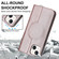 iPhone 13 mini Rhombic MagSafe RFID Anti-Theft Wallet Leather Phone Case - Rose Gold