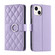 iPhone 13 mini Ring Buckle Rhombic Leather Phone Case - Purple