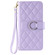iPhone 13 mini Ring Buckle Rhombic Leather Phone Case - Purple