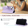 iPhone 13 mini Ring Buckle Rhombic Leather Phone Case - Purple