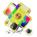 iPhone 13 mini Shockproof Silicone + PC Protective Case with Dual-Ring Holder - Colorful Yellow Green