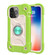 iPhone 13 mini Shockproof Silicone + PC Protective Case with Dual-Ring Holder - Guava